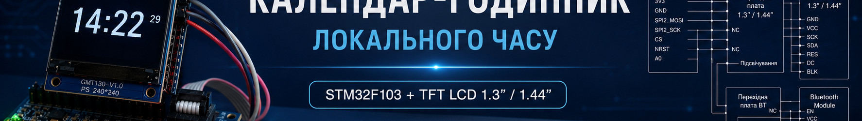 Календар-годинник на STM32F103: новий матеріал в Інженерному блозі кафедри ІВТ