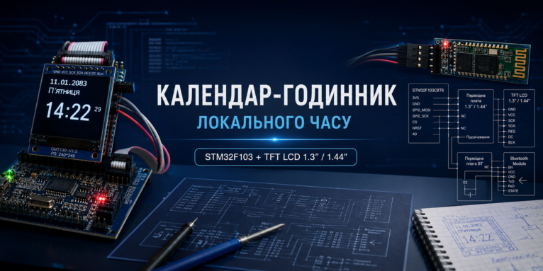 Календар-годинник на STM32F103: новий матеріал в Інженерному блозі кафедри ІВТ